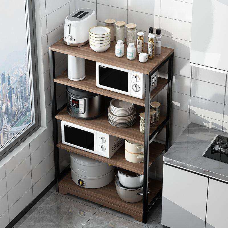 厨房置物架落地家用收纳架储物架多层架碗碟锅具微波炉电烤箱架子