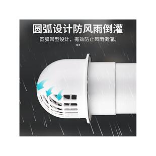 抽油烟机止回阀厨房专用穿墙止逆阀家用防风帽卫生间用排烟管烟道