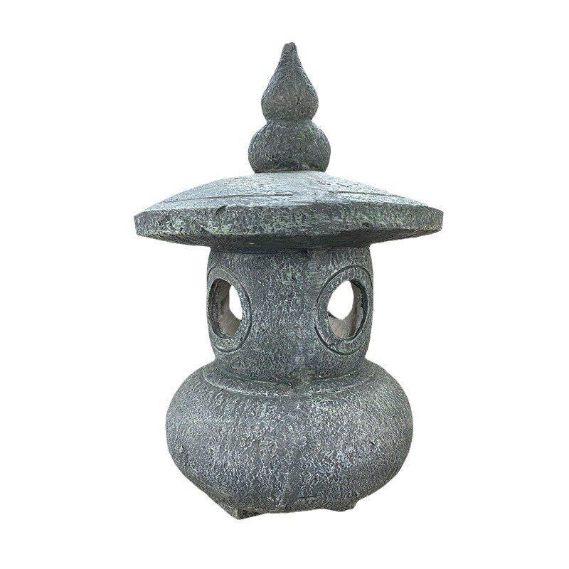 户外太阳能石塔灯复古寺院中式宫灯佛具禅意摆件户外花园庭院装饰