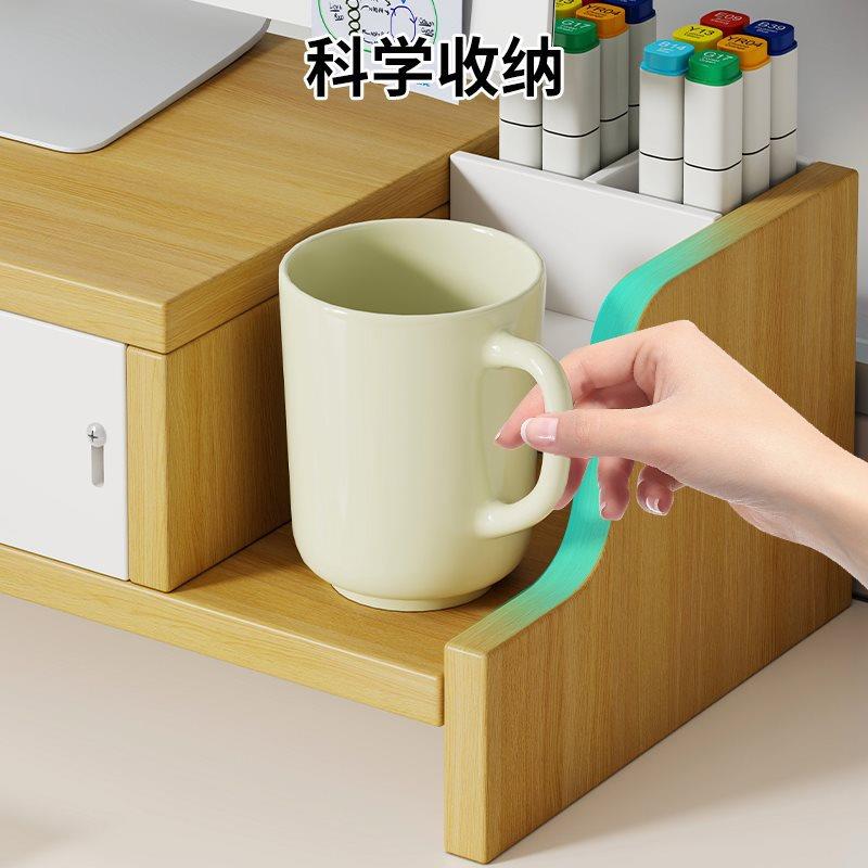 新品电脑增高架办公桌置物架台式显示器支撑架女生工位桌面置图片