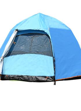 全帐自动多人双层35人六角篷户外露ZAW营营野防雨-速开厂家