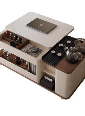 客厅茶几家泡用茶现代简约功夫奢高新款可移动岩板级多功HAW能小