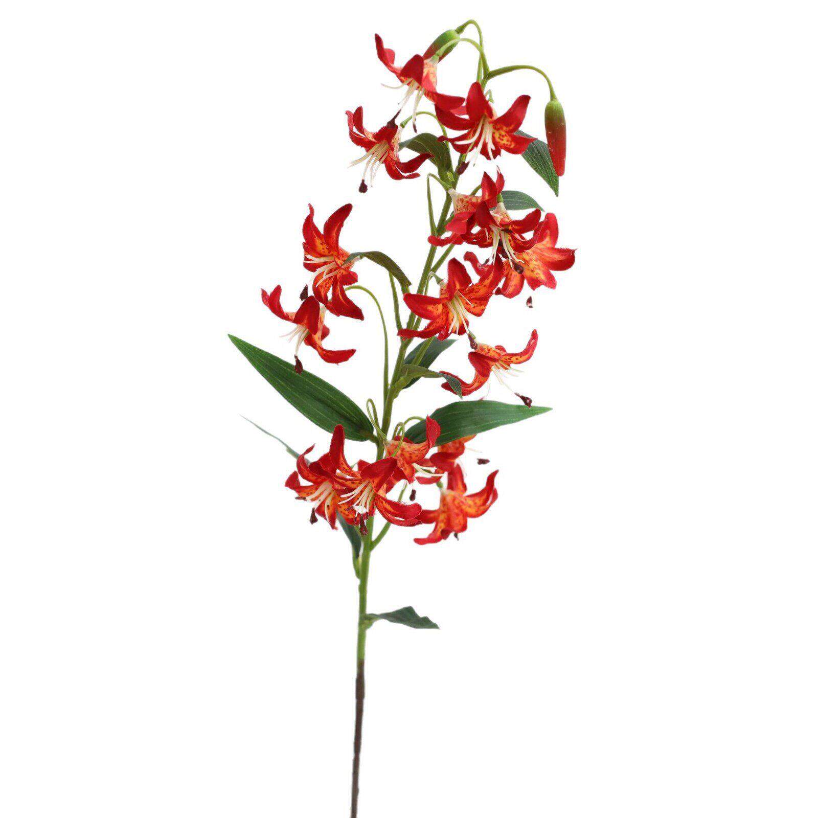 帽子小百合北欧火焰百合仿真花束假花装饰客厅餐桌插花造景摆花