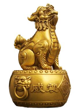 全饰铜望CXB天吼震八威方瑞兽摆件家居客神厅办公室桌面装品铜兽