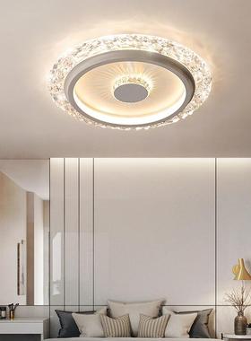 卧室灯吸顶灯现代简约奢水房间灯WRY2025年新款温馨圆形主卧灯晶