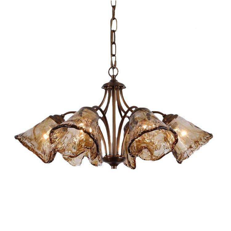 全室铜美式客厅主灯客玻璃古259灯具低层高厅法式复餐厅卧吊灯,家装灯饰光源,智能吊灯,淘宝优惠券,粉丝福利购,淘宝优惠卷