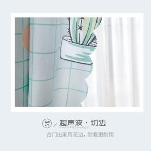 出租屋屏风帘房间隔断帘分间卧室悬挂简易免打孔遮挡床帘子门帘