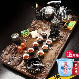 家用全自动电磁炉烧水壶一体茶盘茶具套装 客厅泡茶台整套茶海 包邮