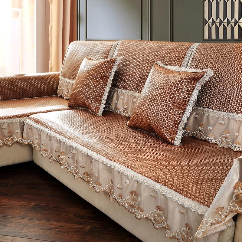 夏季沙发垫冰丝凉席垫坐垫竹席垫夏天2025新款防滑沙发盖布套定制