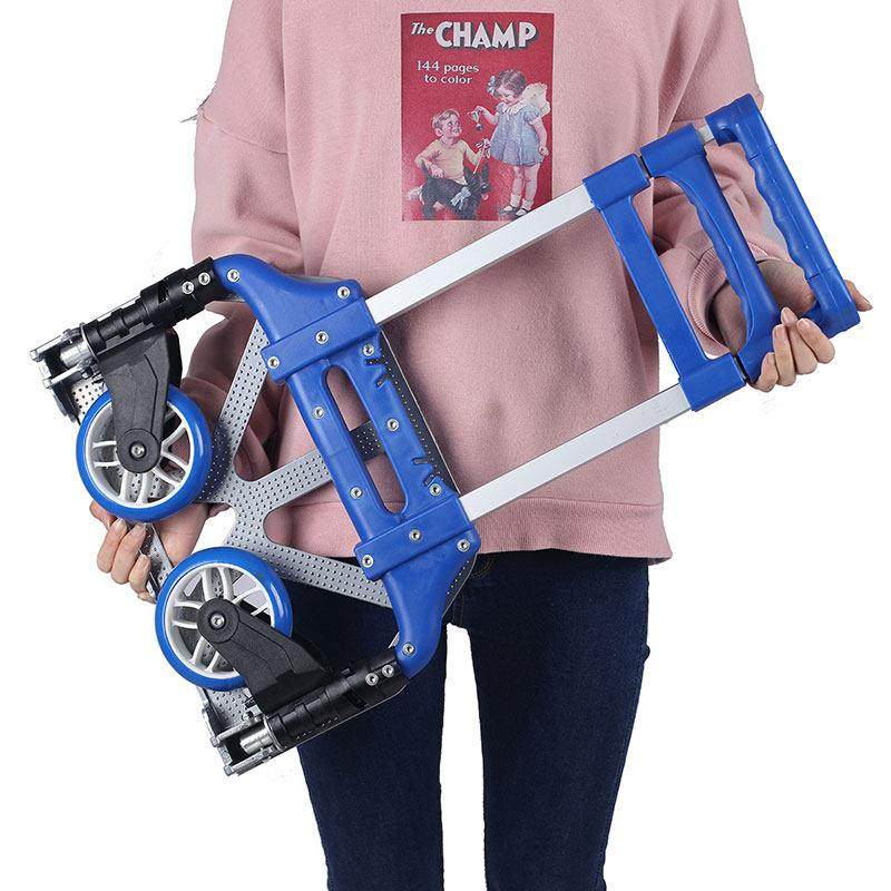 铝合金拉杆行李车可携式手拉车购物拉货车载重王小推车折叠小推拉