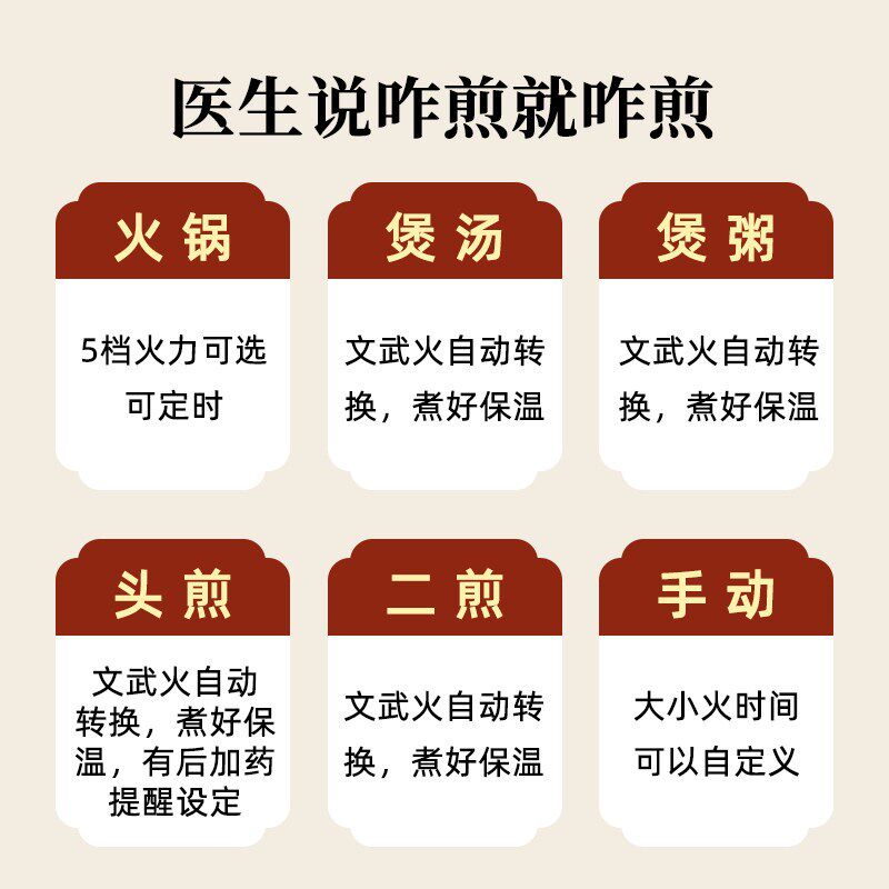 大火力1000W全自动煎药壶分体煮中药壶熬药砂锅煲药罐陶瓷中医壶