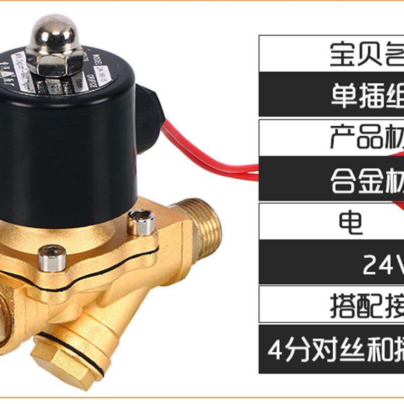 汽车货车刹车淋水器配件带过滤电磁水阀喷水阀12V24V轮胎放水开关