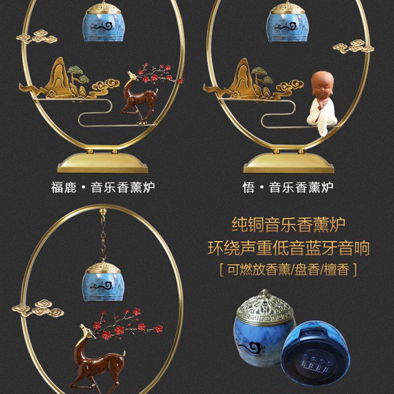 纯铜座钟客厅家用台式钟时尚轻奢高端大气新中式风格全铜丽声坐钟