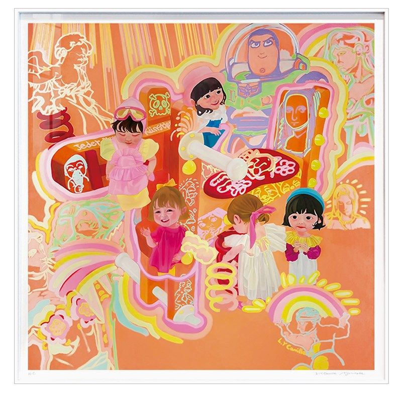 潮流艺术画刘颖版画大尺寸大幅壁画餐厅客厅装饰画沙发背景墙挂画