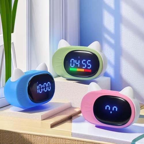 波比熊T7智能语音闹钟学生专用计时器多功能英语学习时间管家新款