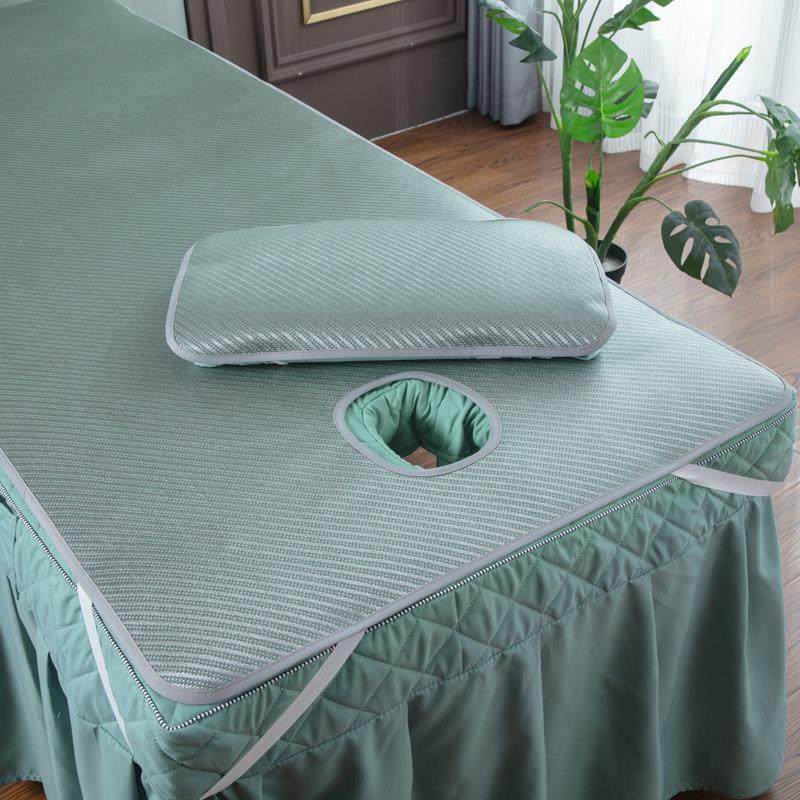 美容床凉席加厚透气按摩足浴冰丝藤席美容院专用推拿纹绣采耳席子