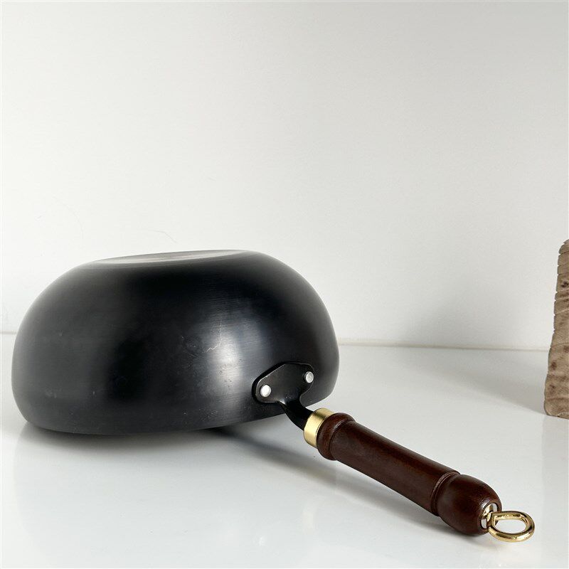 大肚铁锅手工铁锅大肚锅热锻无涂层不粘锅家用炒锅熟铁锅铸铁