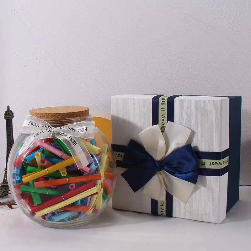 许愿瓶子大号玻璃瓶祝福表白留言小纸条信纸卷情话情书
