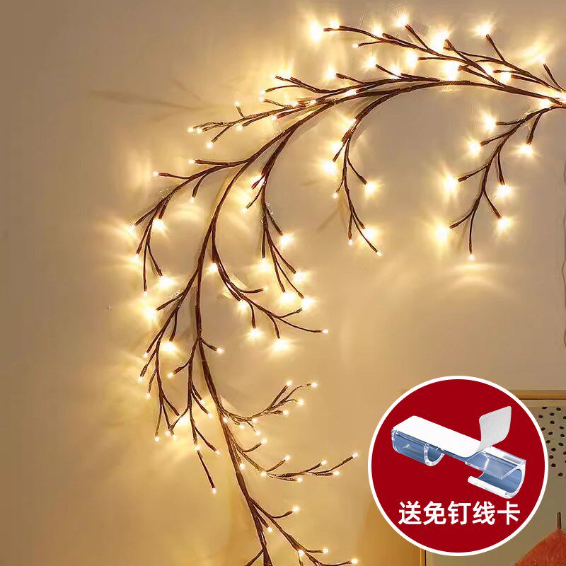 新款LED树枝灯藤条灯可弯曲造型灯房间墙面背景装饰灯氛围灯彩