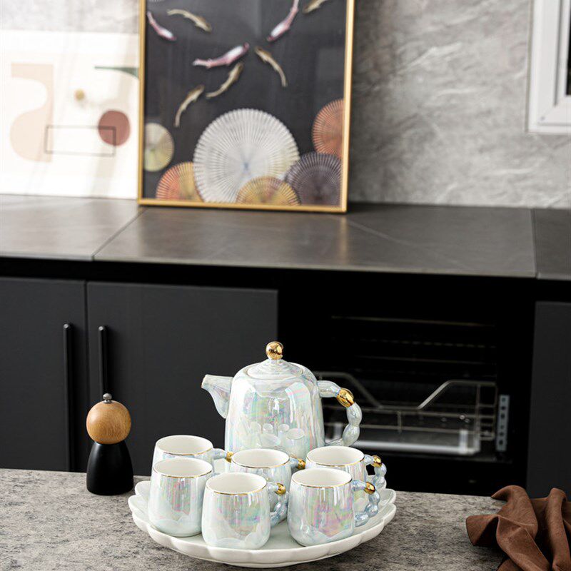 轻奢水具茶具套装茶杯茶壶水杯水壶杯子乔迁之喜结婚送礼礼盒陶瓷