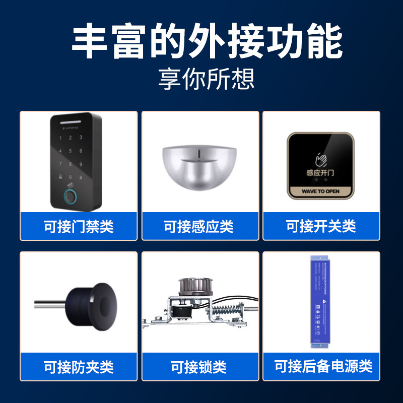 保利德电动玻璃自动平移感应门电机整套机组控制器轨道门禁机全套