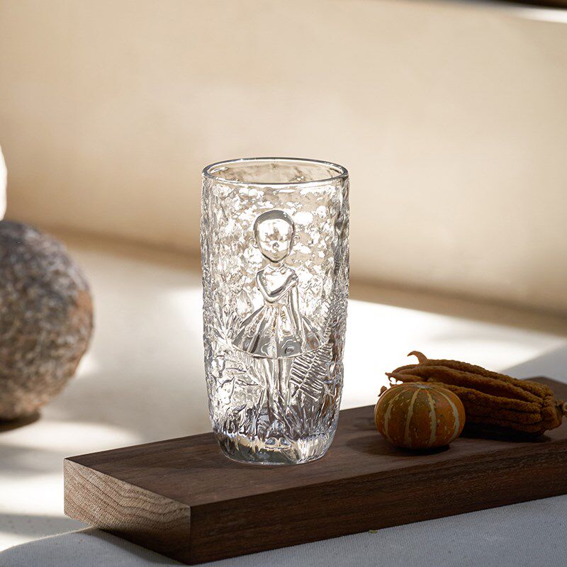 稀奇艺术《仲夏玻璃杯》水波纹杯壁家用日式水杯果汁咖啡杯