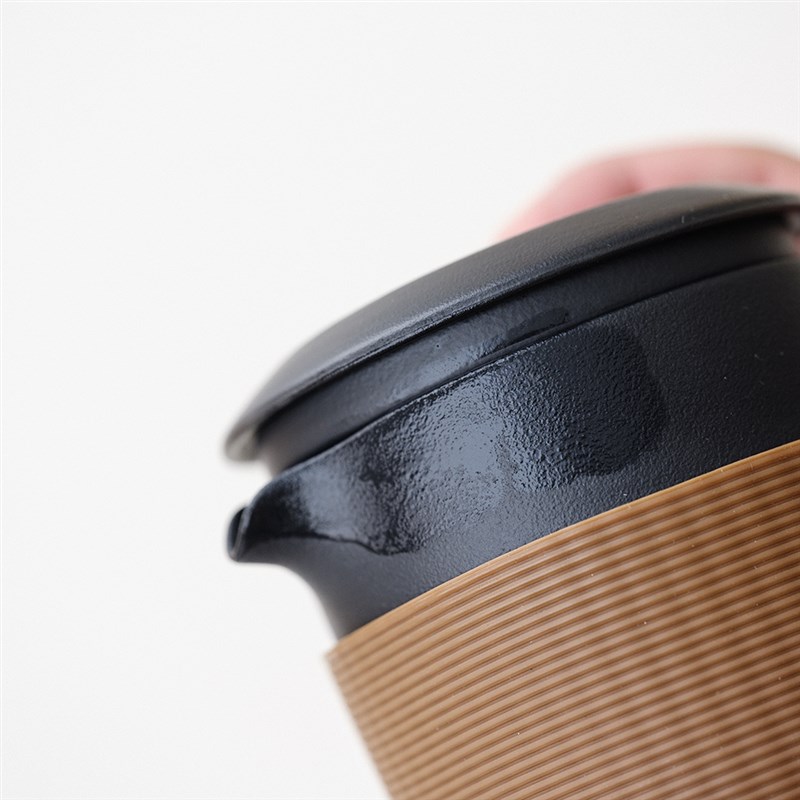 闻说黑砂出尘快客杯户外陶瓷一壶三杯便携外出旅行功夫茶具套装