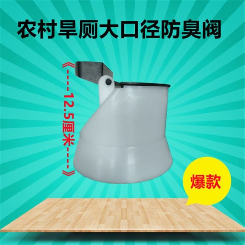 农村旱厕蹲坑防臭农村旱厕大口径防臭阀蹲坑堵臭器卫生间便池防虫