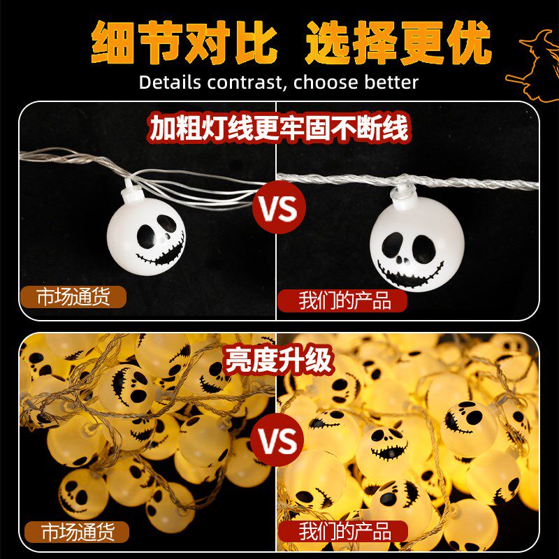 万圣节笑脸南瓜灯装饰品发光挂灯橱窗氛围挂件场景布置活动背景墙