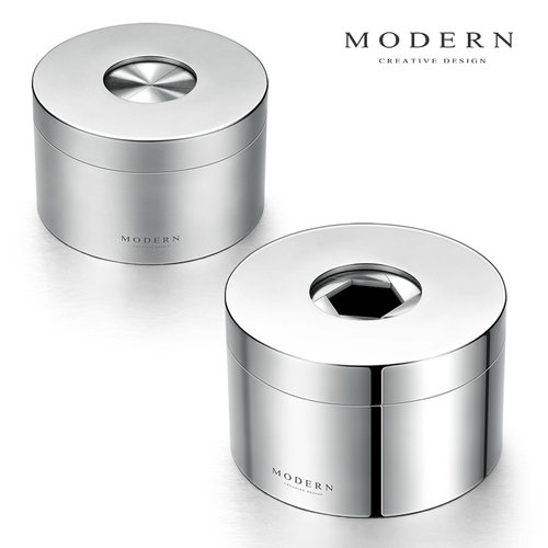 德国MODERN创意个性潮流烟灰缸不锈钢封闭式带盖防飞灰男礼品定制