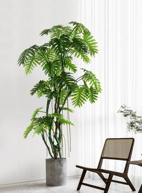 北饰BDG欧仿真植物喜林芋仿生假绿客盆栽厅落植地装室内橱窗造景