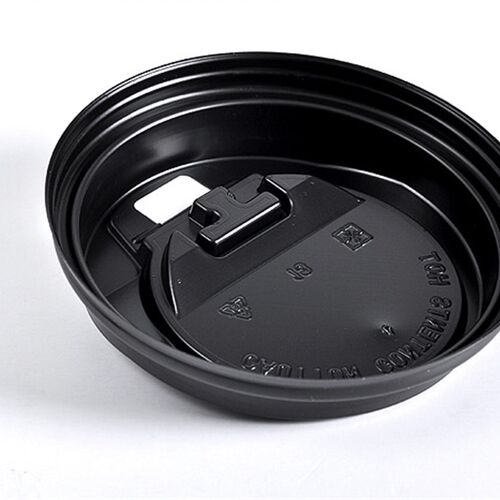塑料杯盖奶c茶咖啡纸杯盖子1000个12/16oz安士90口径黑白开关盖子