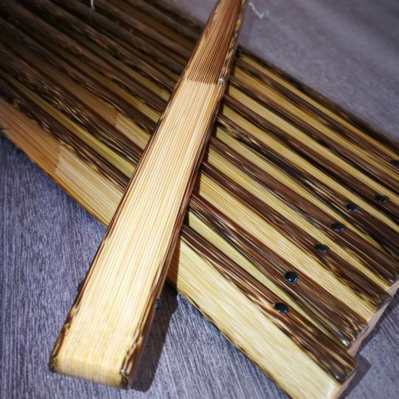 折扇棕竹95寸桃丝竹金丝竹文玩扇子 苏州纯手工空白Z宣纸扇超值