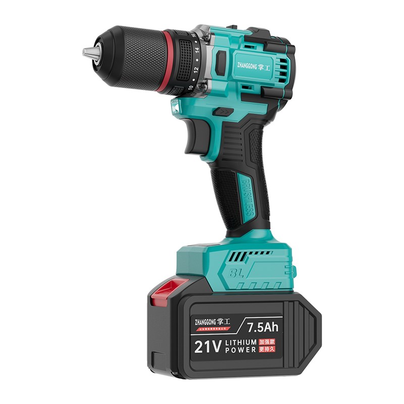 充电式手电钻快速棘轮铁r夹头大功率锂电无刷电钻电动螺丝刀手持