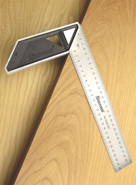 速发施锈力strett泰工宽座不木钢直角尺45度0划线工具 太空猴子
