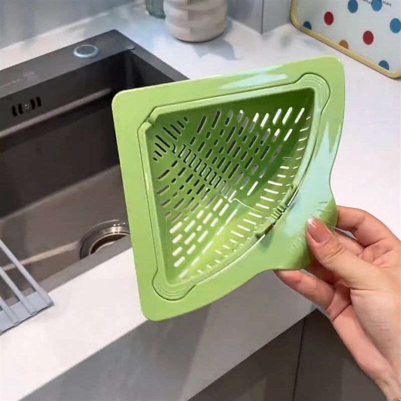 速发厨房磁吸沥水篮清洁食物残渣剩菜剩饭倾倒过滤蓝分离菜渣过滤