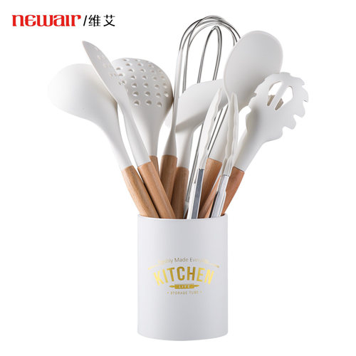 速发不粘锅专用硅胶铲护锅炒菜铲子家用汤勺子胶具耐高温木柄硅厨