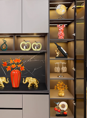 速发柜024新款酒柜高级感2件客厅玄关电视餐柜轻奢高档展示摆装饰