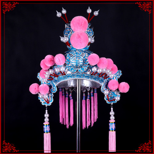 速发戏曲戏剧京剧爷盔小王盔 太子盔紫王帽王将盔 武生武头盔头