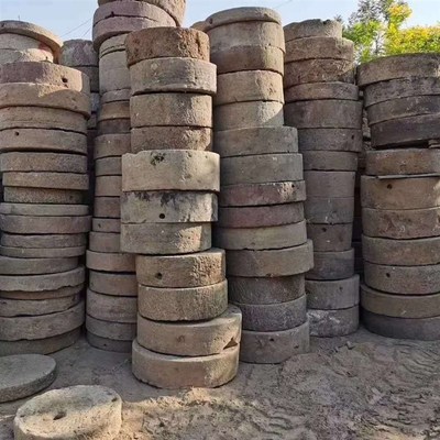 速发农村老石磨盘户外仿古石雕老石磨景区垫脚石铺路磨片民间老石