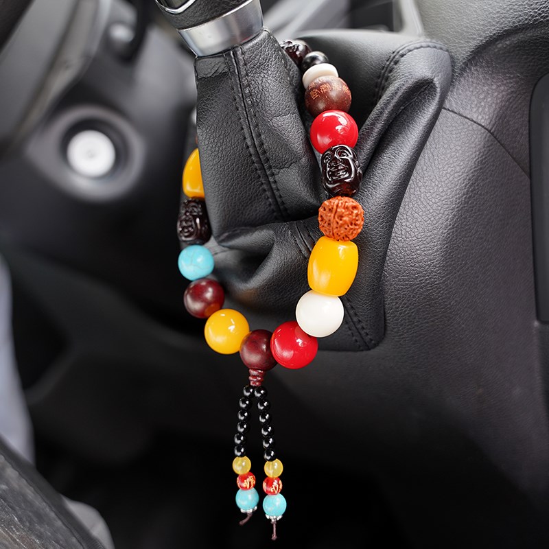 速发菩提子位档位把佛珠汽车挂件车载车内装饰品平安符车饰佛珠挡