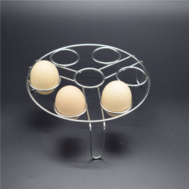 速发04不意钢锈托蒸架高脚鸡蛋煮杯子创蛋蒸格笼铁板烧烤箱鸡蛋布