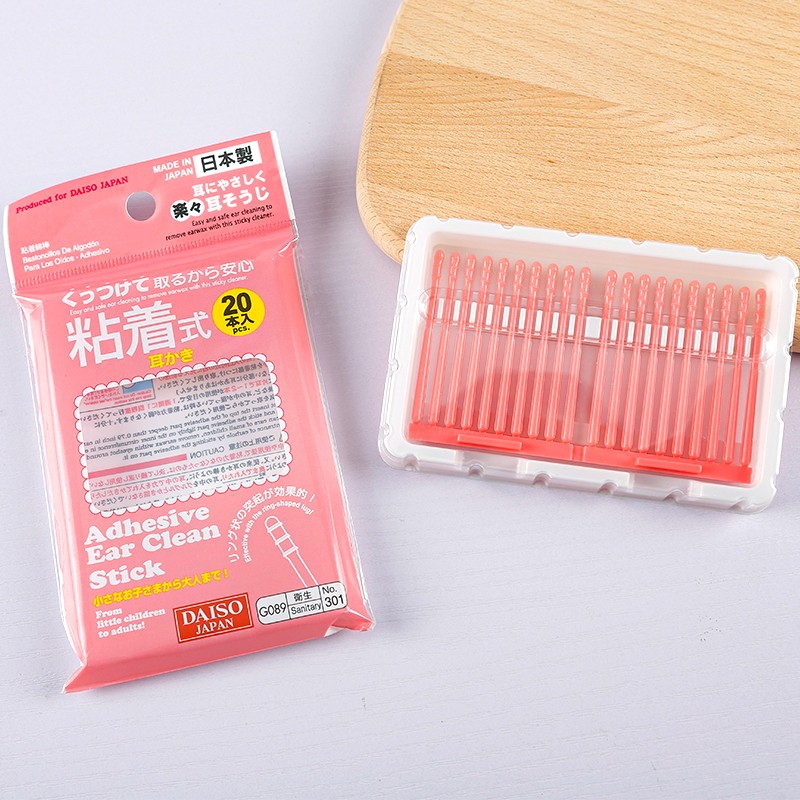 速发日本dso大创挖耳棒 粘着式勺神器儿童一次性棉棒掏耳安全朵耳