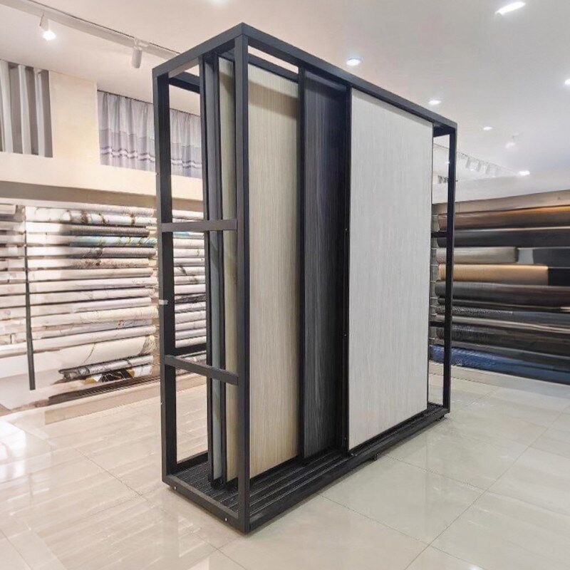 速发瓷砖推拉展架陶瓷木地板木门平推样品展示架板材相框铝扣岩板