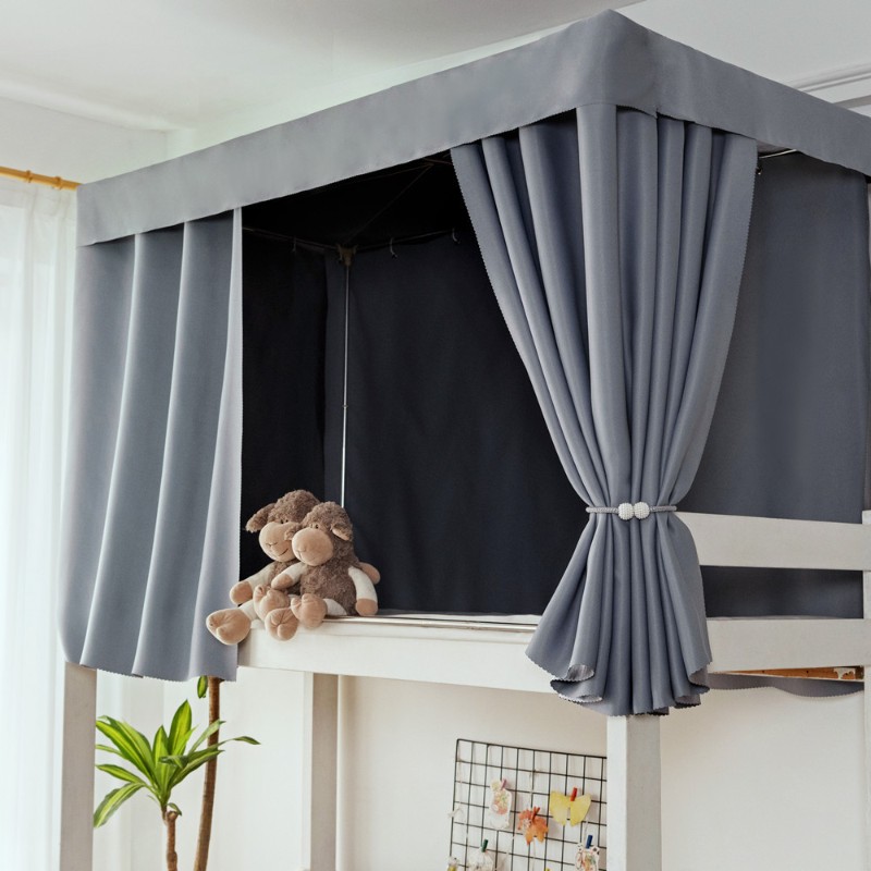 速发栋哈上铺加厚学生宿舍床帘寝室光光帘铺下遮遮简约床帐少