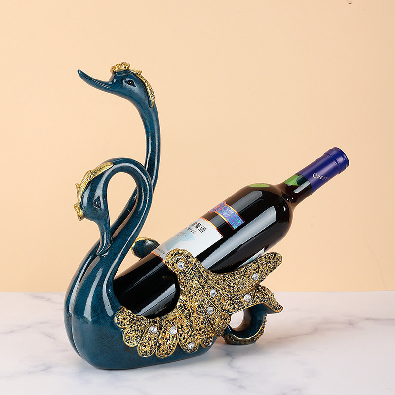 速发创意情侣天柜红酒架摆件欧式葡萄饰瓶架客厅桌餐酒鹅装酒品礼