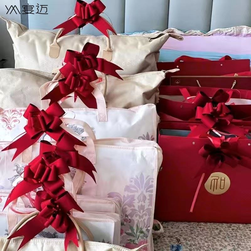 速发婚车车手楼拉花结婚陪嫁队梯礼盒装饰大号丝带蝴蝶结婚庆房间