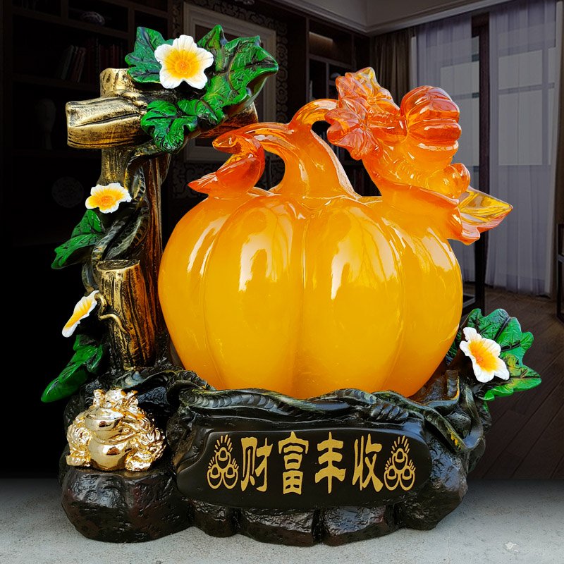 速发创意南瓜招财摆件家居品饰品客厅桌居玄关工艺装酒柜乔迁新面