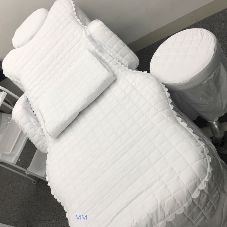速发明美床罩舒适纤子棉凳韩版床罩六件套含扶手枕头院维套