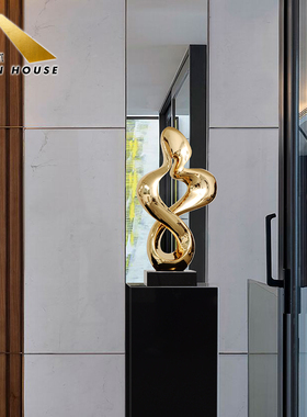 速发居约客厅玄关抽象雕摆塑件酒店大厅样板房桌面摆设家简工艺品